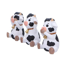 Load image into Gallery viewer, Three Wise Cows Figurine Set See No Hear No Speak No Evil Farm Yard Ornaments