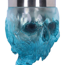 Laden Sie das Bild in den Galerie-Viewer, Clear Blue Skull Goblet Fantasy Cup Chalice Gothic & Occult Drinkware Ideal Gift