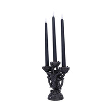 Load image into Gallery viewer, Baphomet's Radiance Candelabra 46cm with LED Candles | Gothic Occult Home Decor Nemesis Now Design