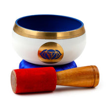 Load image into Gallery viewer, Third Eye Chakra Healing Singing Bowl – Meditation Sound Bowl with Cushion & Stick