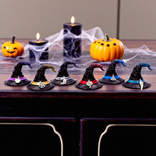 Load image into Gallery viewer, Positive Energy Witch’s Hats Set of 6 Miniature Wiccan Ornaments Spiritual Decor