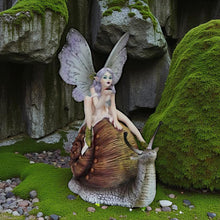 Load image into Gallery viewer, Whimsical Fairy Snail Ornament Resin Figurine Collectible Fantasy Gothic Home Decor 16cm