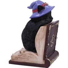 Load image into Gallery viewer, Mystical Witch Cat Bookend Figurine Gothic Spell Book Pagan Fantasy Ornament Decor
