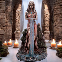 Load image into Gallery viewer, Celtic Earth Mother Danu Bronze Figurine 22cm - Irish Mythology Decor Statue