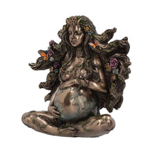 Laden Sie das Bild in den Galerie-Viewer, Gaea Mother Earth Goddess Bronze Figurine Pagan Wiccan Nature Spirit Statue