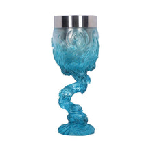 Laden Sie das Bild in den Galerie-Viewer, Clear Blue Skull Goblet Fantasy Cup Chalice Gothic & Occult Drinkware Ideal Gift