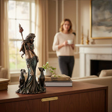 Load image into Gallery viewer, Hekate Goddess Statue Greek Mythology Pagan Wiccan Witchcraft Figurine Triple Moon Deity Decor