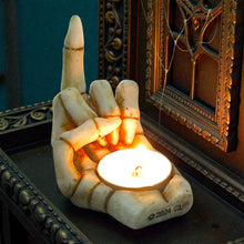 Load image into Gallery viewer, Gothic Skeleton Hand Candle Holder Funny Novelty Ornament Horror Decor Gift