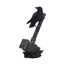 Load image into Gallery viewer, Thor's Hammer with Raven Viking Figurine Norse Mythology Valhalla Statue 23cm