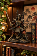 Load image into Gallery viewer, Japanese Samurai Figurine Antique Bronze Effect Warrior Statue Home Decor 18.5cm