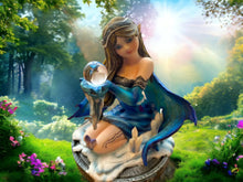Load image into Gallery viewer, Enchanting Aquarius Zodiac Fairy Figurine – Mystical Resin Fairy with Crystal Ball, Astrological Birth Sign Ornament, Magical Home Decor-OsirisTradingUK