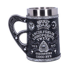 Load image into Gallery viewer, Black & White Spirit Board Tankard Mug | Gothic Planchette Handle | Gift Box