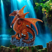 Load image into Gallery viewer, Gothic Orange Dragon Figurine - "Ember Guard" by Nemesis Now 18.5cm