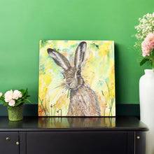 Load image into Gallery viewer, HAZEL HARE Ceramic Art Tile by Pankhurst Gallery | 20X20 cm | Ready to Hang | Handcrafted Gift