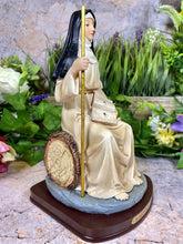 Load image into Gallery viewer, Saint Monica Resin Statue, Patroness of Mothers and Wives, Hand-Painted Figurine, Christian Home Decor, Inspirational Religious Art