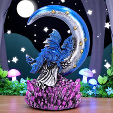 Laden Sie das Bild in den Galerie-Viewer, Mystical Dragon Crescent Moon Figurine Sleeping Dragonling Crystal Statue Gift