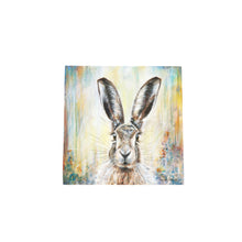 Load image into Gallery viewer, LONE DANCING HARE Ceramic Art Tile by Pankhurst Gallery 20x20 cm Ready to Hang Home Decor