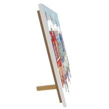 Load image into Gallery viewer, Christmas Shopping Ceramic Art Tile by K.T. Bentley - 20x20 cm - Ready to Hang - Perfect Gift