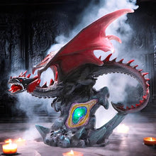 Load image into Gallery viewer, Majestic Fantasy Dragon Figurine with LED Light Up Base Mystical Crystal Core Art Decor