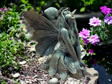Load image into Gallery viewer, Whimsical Dreaming Fairy Statue, Handcrafted Resin, 18cm – Ethereal Figurine for Enchanting Home Aesthetics