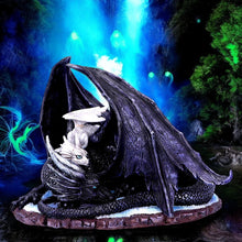 Load image into Gallery viewer, Mother's Sanctuary Dragon Figurine 18cm | Hand-Painted Mother & Baby Fantasy Decor