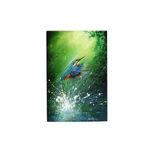 Load image into Gallery viewer, Kingfisher in Flight Ceramic Art Tile by D. Finney – 30x20 cm – Ready to Hang
