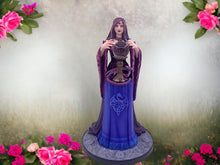 Load image into Gallery viewer, Mystical Enchantress with Crystal Orb - Handcrafted Resin Gothic Fairy Statue, Dark Fantasy Decor, Magic-Themed Collectible Figurine-OsirisTradingUK