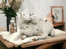 Load image into Gallery viewer, Osiris Trading UK Small Sitting Sheep with Lamb Figurine Statue Garden Ornament Farm Lawn Decoration Patio Sheep Sculpture-OsirisTradingUK