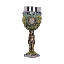 Load image into Gallery viewer, Wiccan Triple Moon Pagan Goblet Goddess Mother Earth Chalice Drinking Vessel
