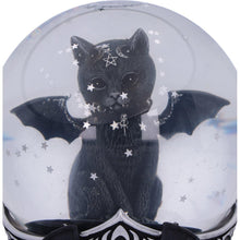 Laden Sie das Bild in den Galerie-Viewer, Gothic Malpuss Snow Globe Cult Cuties Winged Cat Figurine Witchy Occult Decor