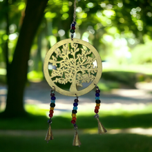 Load image into Gallery viewer, Enchanting Tree of Life Wind Chime Garden Decor | Colorful Beaded Chimes with Rustic Bells | Harmonious Zen Sound | Outdoor Decoration-OsirisTradingUK