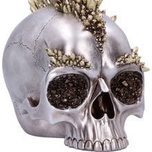 Laden Sie das Bild in den Galerie-Viewer, Gothic Crystal Mohawk Skull Ornament Chrome Punk Crystal Fantasy Figurine