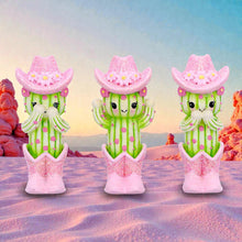 Load image into Gallery viewer, Three Wise Cactus Figurines Cute Novelty Ornament See Hear Speak Evil Decor