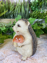 Laden Sie das Bild in den Galerie-Viewer, Whimsical Hedgehog Garden Ornament Handmade Resin Figurine Home Decor-OsirisTradingUK