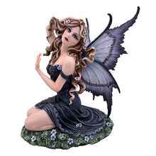 Laden Sie das Bild in den Galerie-Viewer, Enchanted Kneeling Fairy Figurine Butterfly Wings Enchanted Gothic Fantasy Decor