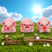 Load image into Gallery viewer, Three Wise Pigs Figurines Hear No, See No, Speak No Evil Cute Pig Ornaments Gift