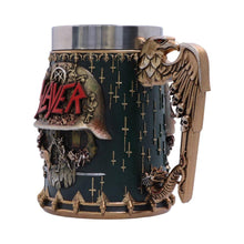 Laden Sie das Bild in den Galerie-Viewer, Official Slayer Skull Tankard | Eagle Helmet Logo Mug | Heavy Metal Collectible 16.5cm