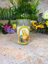 Load image into Gallery viewer, Divine Beauty: Immaculate Heart of Mary Candle 10 cm Tall Religious Decor-OsirisTradingUK
