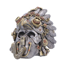 Load image into Gallery viewer, Steampunk Indian Skull Ornament Mechanical Feather Headdress Gothic Decor