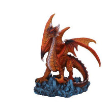 Load image into Gallery viewer, Gothic Orange Dragon Figurine - "Ember Guard" by Nemesis Now 18.5cm