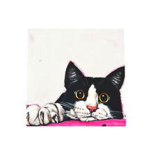Load image into Gallery viewer, The Hypnotist Ceramic Art Tile by Victoria Coleman 20X20 cm - Ready to Hang Wall Decor - Cat Lover Gift Boxed