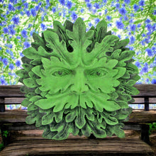 Load image into Gallery viewer, Green Man Garden Wall Plaque - Garden Resin Ornament - Outdoor/Indoor Decor