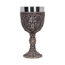 Load image into Gallery viewer, Medieval Wolf Goblet Chalice with Celtic Knotwork Tribal Gothic Fantasy Drinkware