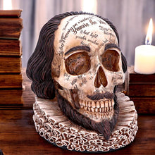 Laden Sie das Bild in den Galerie-Viewer, Shakespeare Skull Ornament Gothic Home Decor Figurine Unique Collectable Statue Gift
