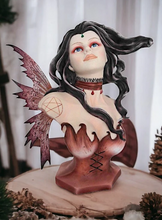 Load image into Gallery viewer, Celtic Goddess Morrigan Bust Figurine Statue
