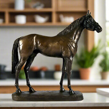 Laden Sie das Bild in den Galerie-Viewer, EPSOM DANDY Bronze Effect Horse Statue Sculpture by David Geenty