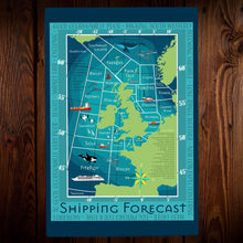 Laden Sie das Bild in den Galerie-Viewer, Katie Pearson – Fliese mit nautischem Motiv „Shipping Forecast“, 30 x 20 cm, fertig zum Aufhängen, Wanddekoration