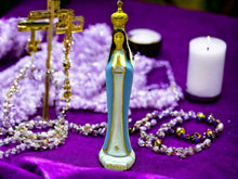 Load image into Gallery viewer, Our Lady of Fatima Resin Statue, Serene Virgin Mary Figurine with Crown, Spiritual Marian Devotion Decor, Catholic Icon for Peace and Prayer-OsirisTradingUK