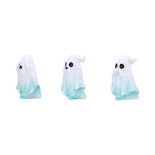 Laden Sie das Bild in den Galerie-Viewer, Spooky Ghost Figurine Set Hear No, Speak No, See No Evil Halloween Figurines