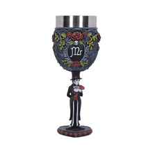 Load image into Gallery viewer, Gothic Skeleton Mr Goblet Day of the Dead Wine Chalice Macabre Art Decor